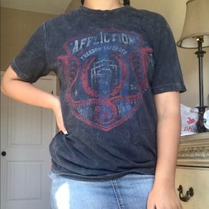 Blue and Red Affliction T Shirt